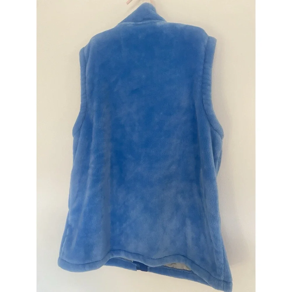 Girl's Lands' End Very Soft Fleece Vest‎ With Pockets and Full Zipper-Size Lrg
